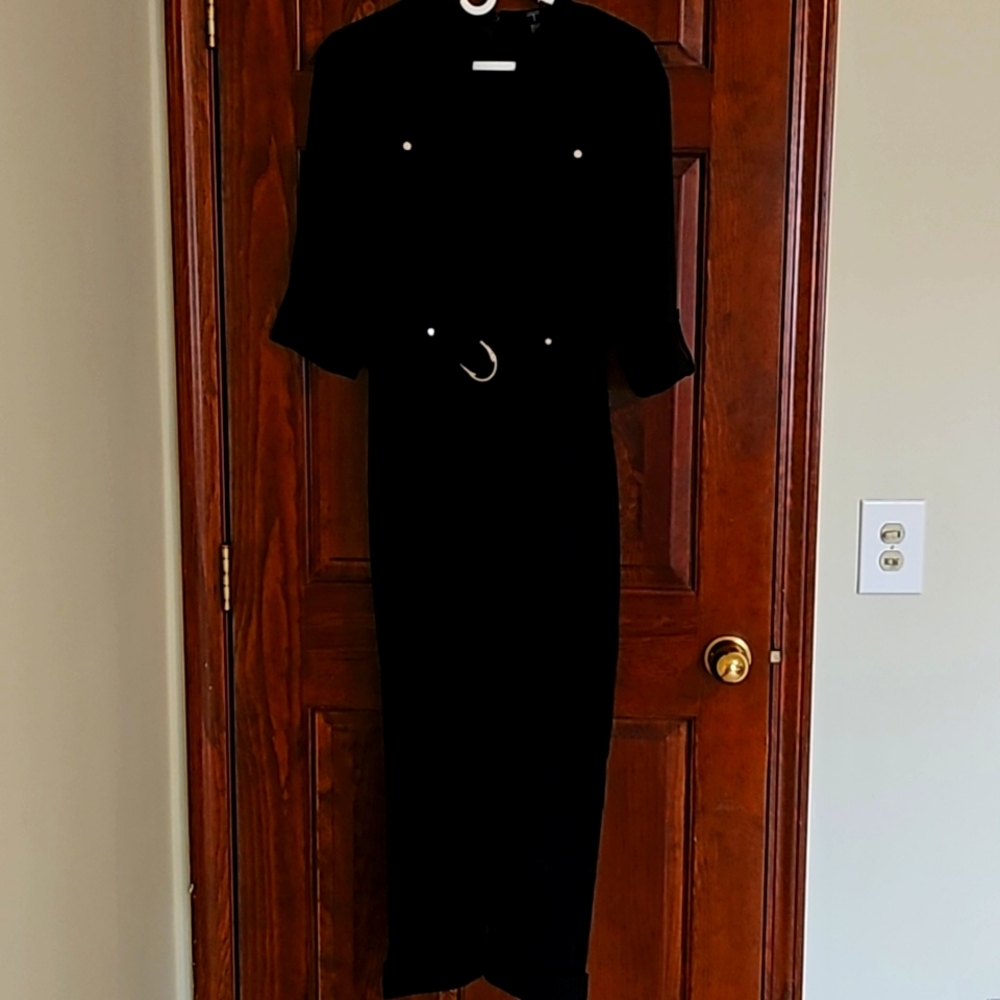 Tahari belted jumpsuit